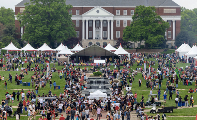 Crowds gather for Maryland Day on McKeldin Mall