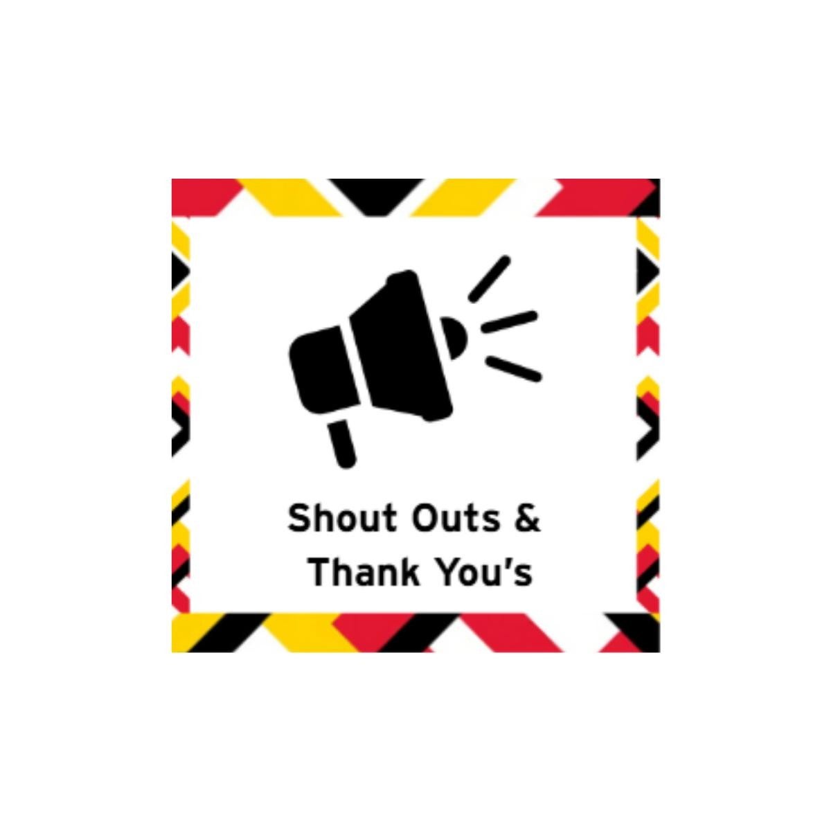 Shout Outs & Thank You's Logo