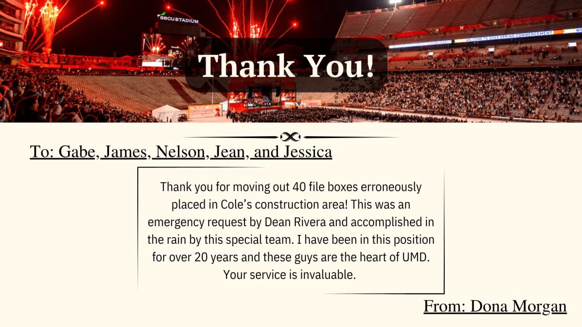 Stadium Thank you