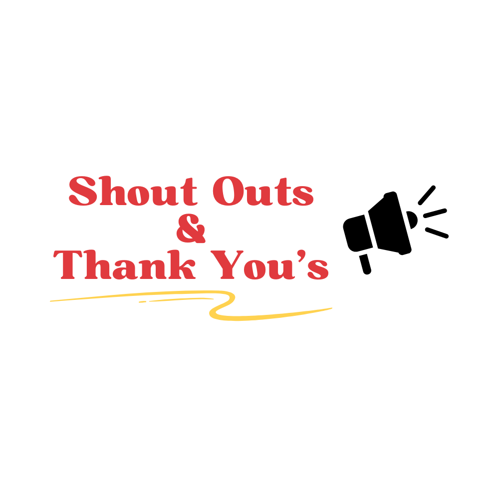 Shout Outs and Thank You's Logo