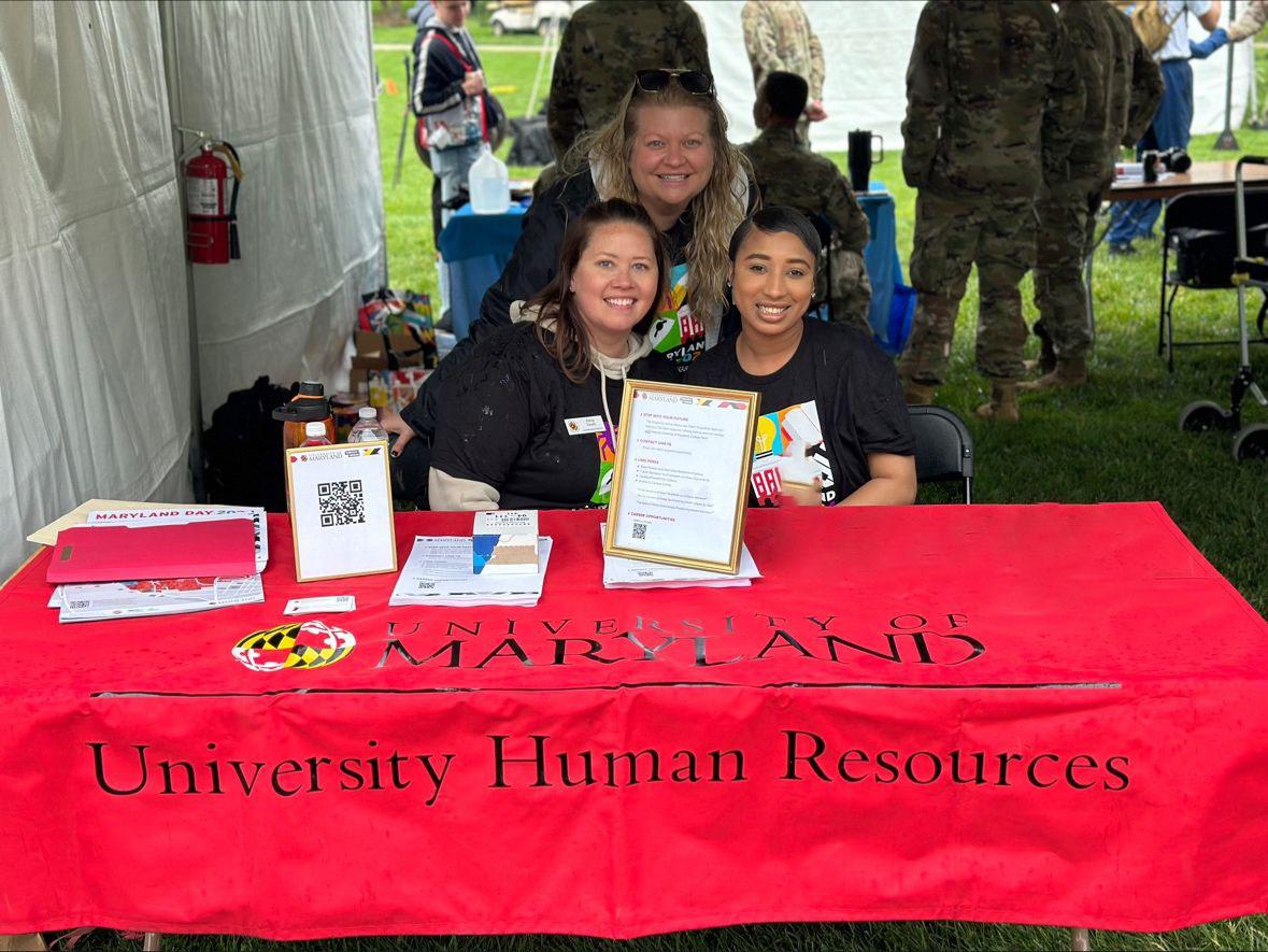 UHR employees staffing booth at Maryland Day