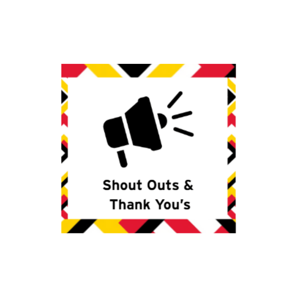 Shout Outs & Thank You's Logo